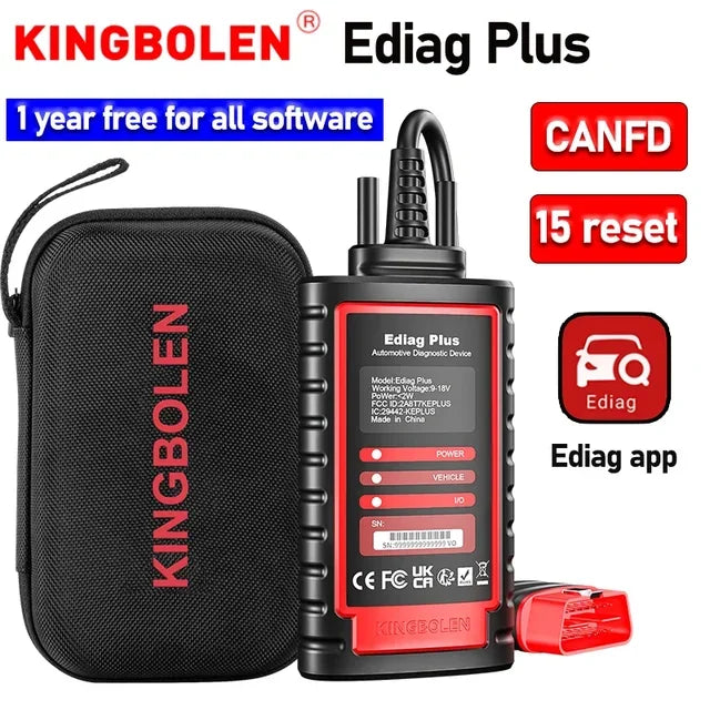 KINGBOLEN Ediag Plus Bluetooth Scanner, All System Bidirectional Control OBD2 Diagnostic Scanner for iOS & Android with ECU Codi