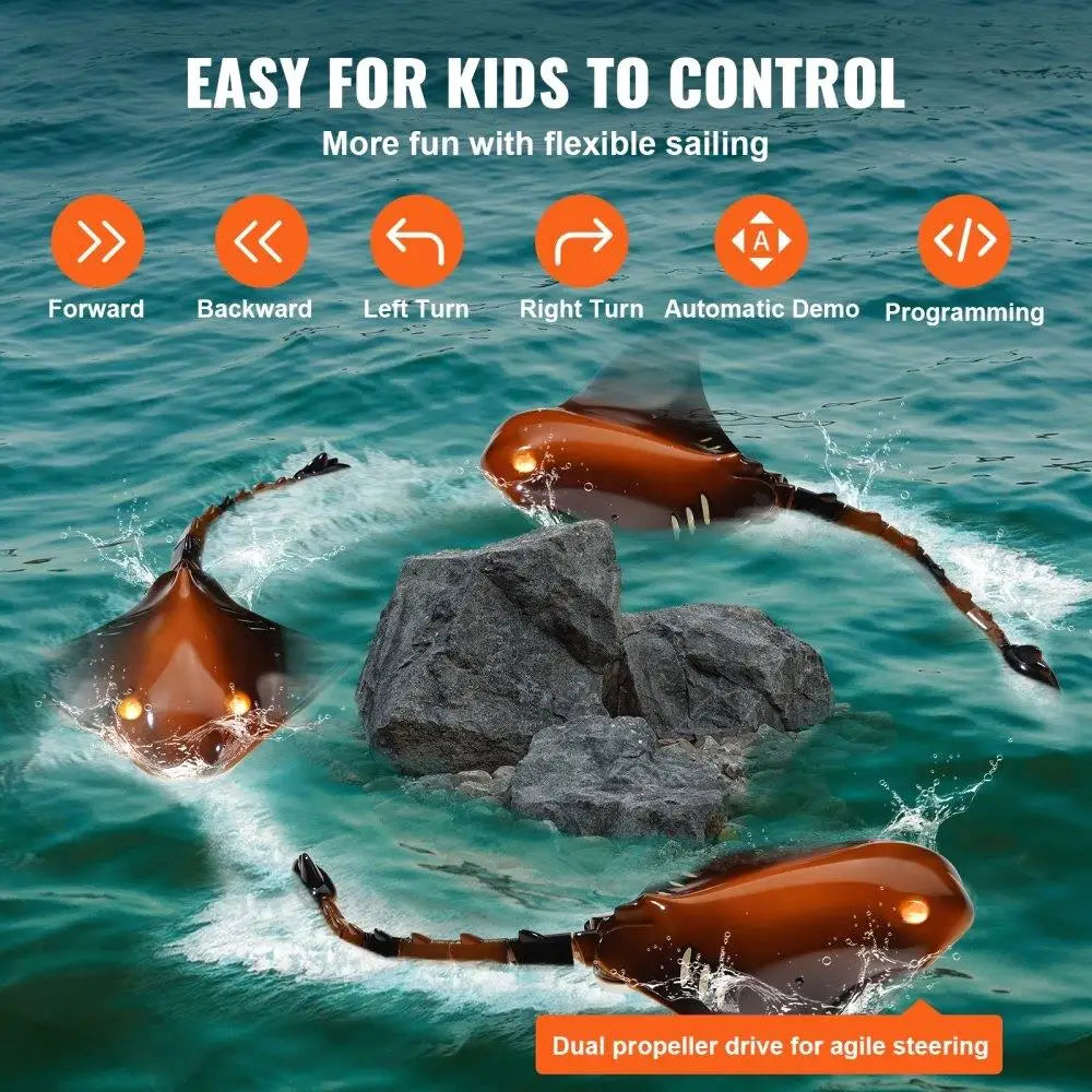 2.4GHz Remote Control Manta Ray Toy High Speed Boat for Kids Adults Gift