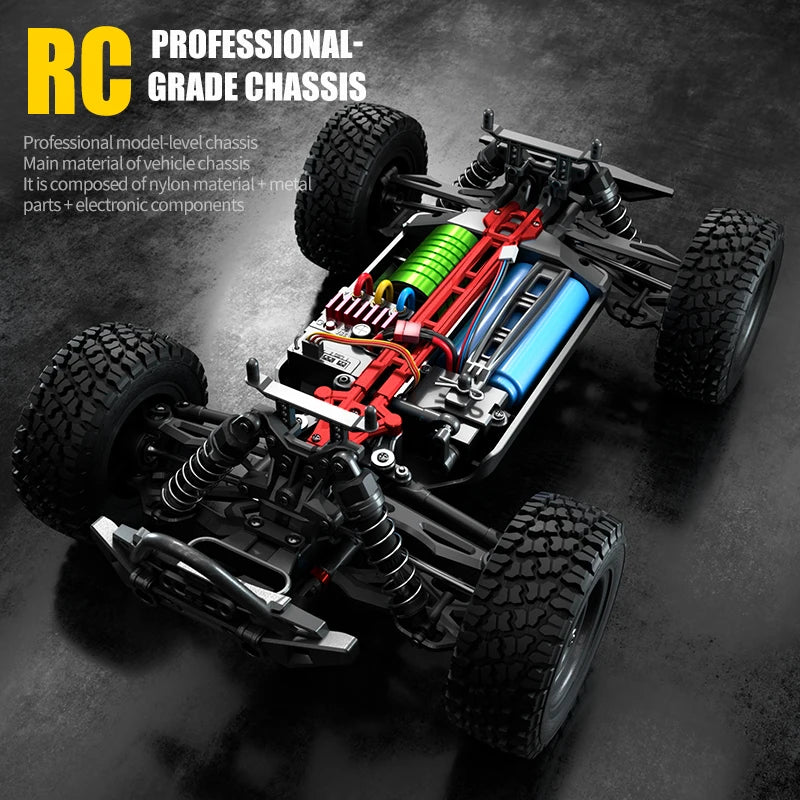 Teeggi 16103 PRO 4WD 70KM/H RC Off-Road Car 1:16 High Speed RC Car With LED Light Drift Monster Truck Toy For Kid Gifts