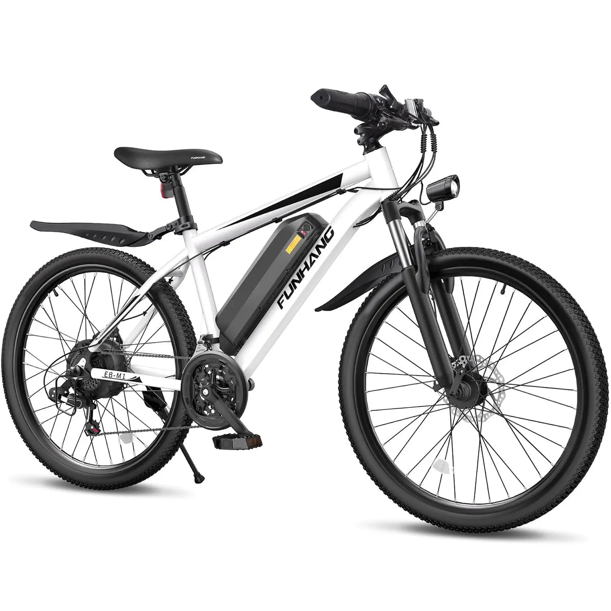 Electric Bike 1000W Peak 50Miles 26" 48V Removable Battery Fenders 7 Speed Front Suspension UL, Customized