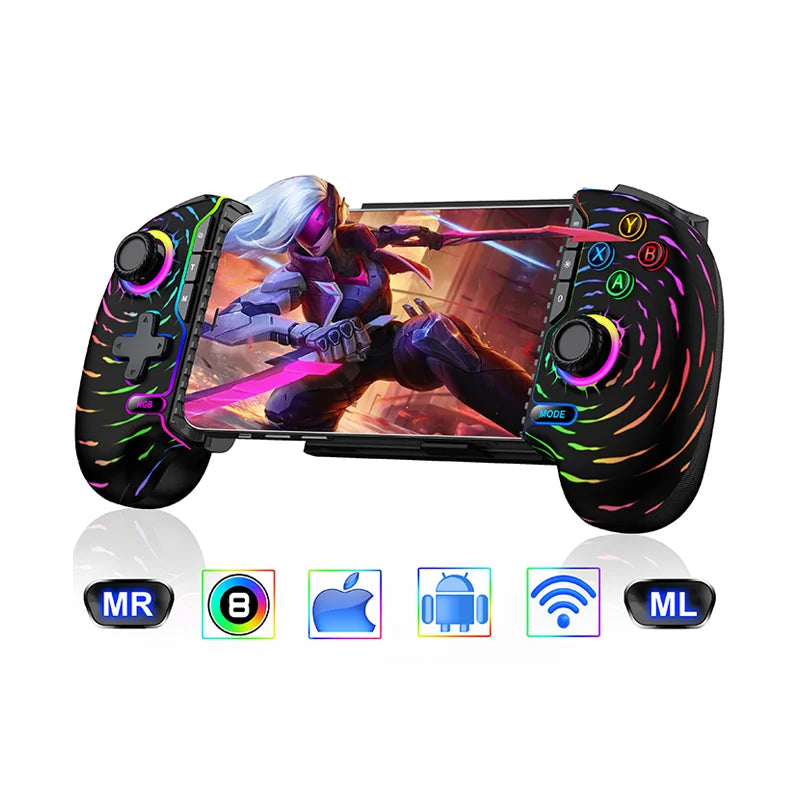 DinoFire MC301 Mobile Phone Gamepad Type C Hall Mechanical Controller for Android Phone iPhone 15/16 Cloud Gaming Xbox Game Pass