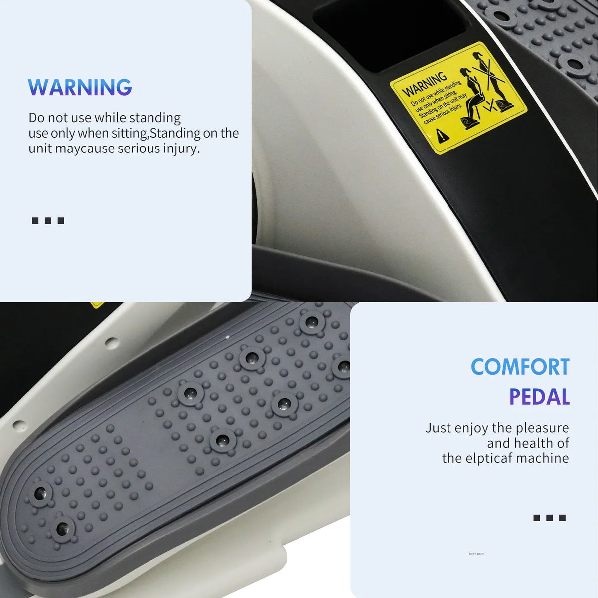 Under-Desk Elliptical Machine 12-Speed Leg Exerciser Seated Portable Remote Control for Adults Seniors Home Office