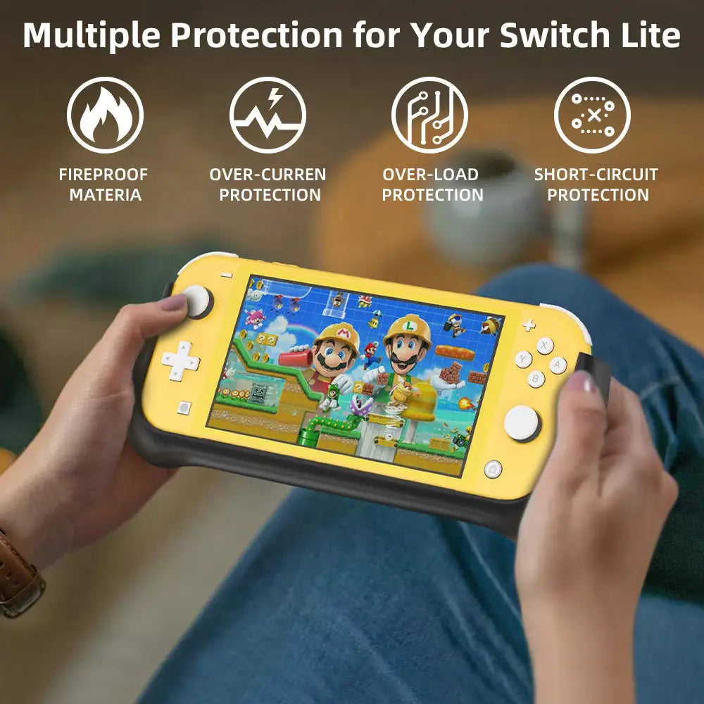 Battery Charger Case for Nintendo Switch Lite 10400mAh Portable Backup Charger Station Fast Charging Support PD & QC 3.0
