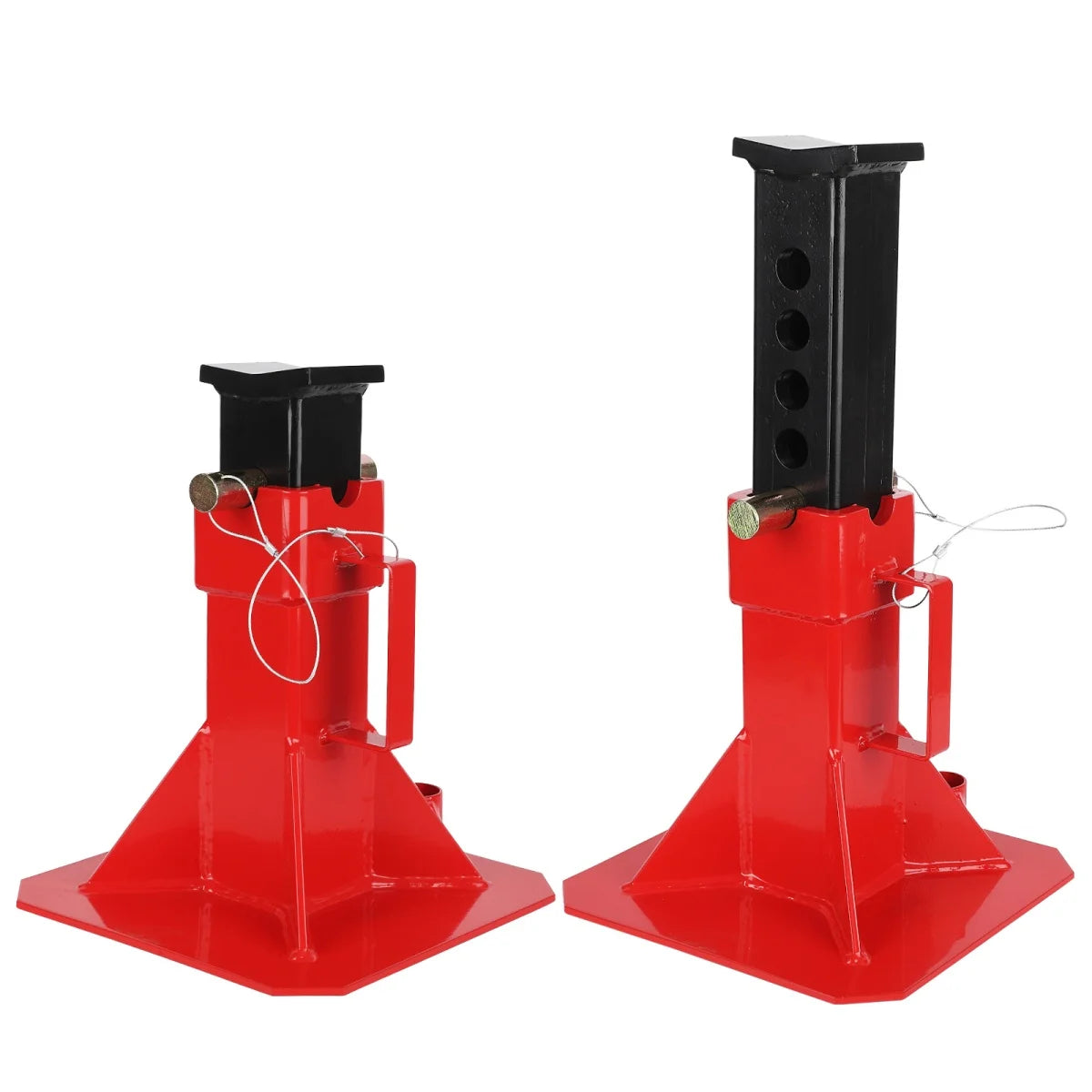 1 Pair Heavy Duty Pin Type Car Jack Stand with Lock, 12 Ton (26,400 lb) Capacity/22 Ton (44,000 lb) Capacity