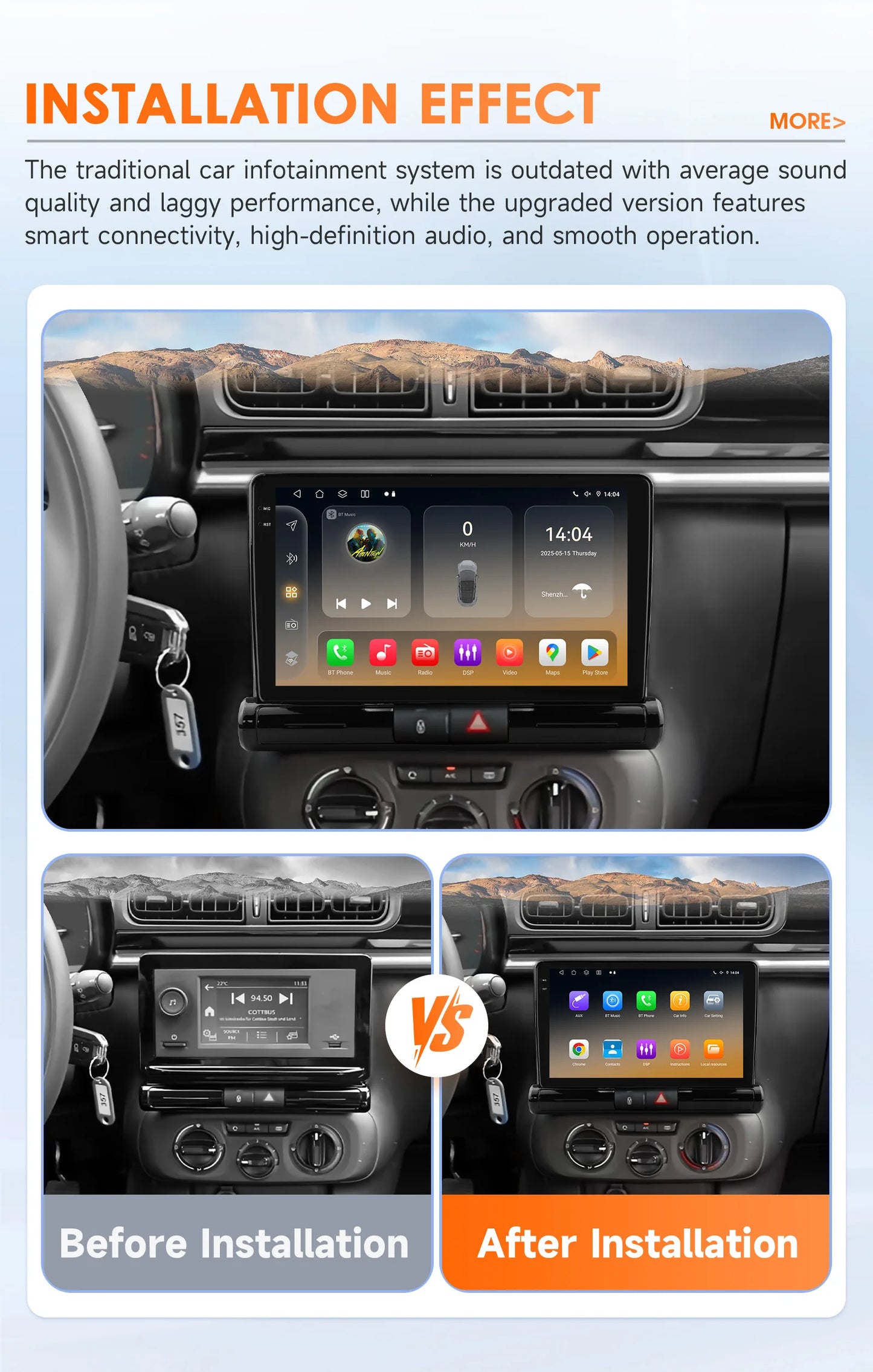 Hizpo Car Electronics Intelligent Systems For Citroen C3 C4 Aircorss (Brazil) 2017 - 2023 Auto Radio Carplay Android Auto GPS 4G
