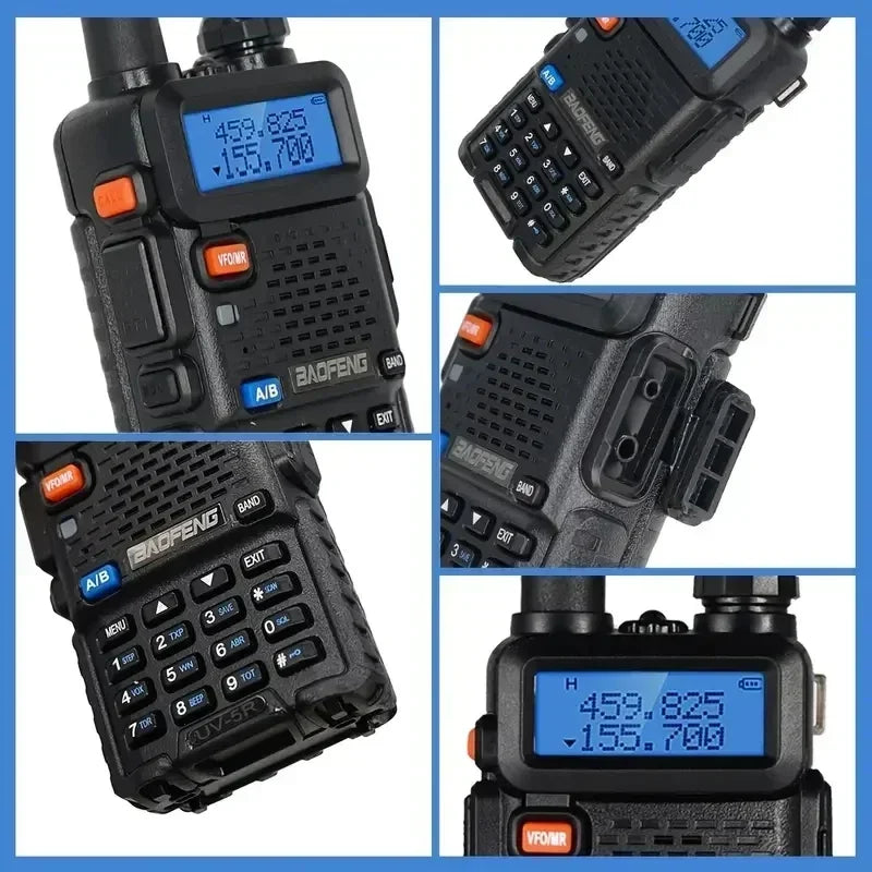 4PCS Walkie Talkie UV 5R 8W Ham Radio Long Range Walkie Talkies Dual Band Handheld Two Way Radio with 3800mAh Battery