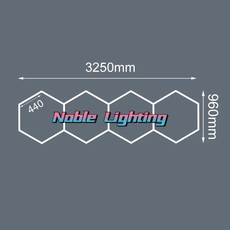 1-5PCS Honeycomb Led Light Garage Light Hexagon Led Lamp Led Tube Ceiling Lighting for Auto Car Body Repair Workshop Customized