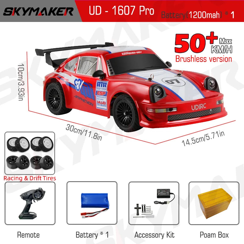 SG1607 SG1605 SG1606 UD1607 UD1608 Pro 1/16 RC Car High Speed 2.4G Brushless 4WD Drift Remote Control Racing Car toys For Boys