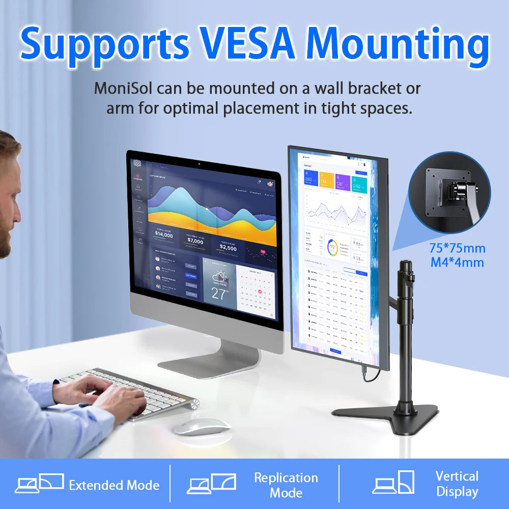 UPERFECT 17.3"Truely 4K Portable Monitor IPS UHD 500 Nit 3840X2160 IPS Screen Gaming Display HDR FreeSync Speaker Type-C HDMI