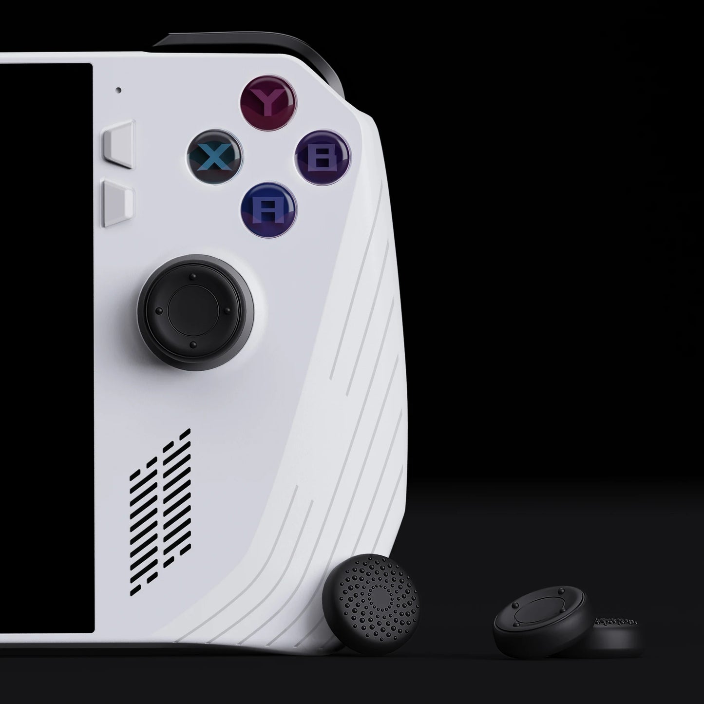 PlayVital Thumbsticks Grips Caps for ROG Ally & ROG Ally X 2024, Silicone Thumb Grips Joystick Caps - Raised Dots&Studded Design