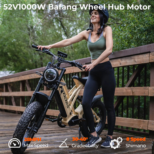 1000W mountain adult electric bicycle 48V20AH motorcycle style electric bicycle 20 inch dual oil disc off-road electric bicycle