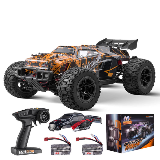 SucceBuy 50 km/h 1:10 RC Car High Speed All Terrain 4WD Off-Road Truck with 45° Wheelie Hobby RC Racing Car Toys Gift for Kids
