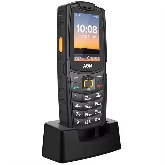 AGM M6 Rugged Phone - Loud 103dB Speaker, 2.4" Screen, 4G Dual SIM, 2500mAh Battery, BT5.1, FM Radio, IP68/IP69K-Senior-Friendly