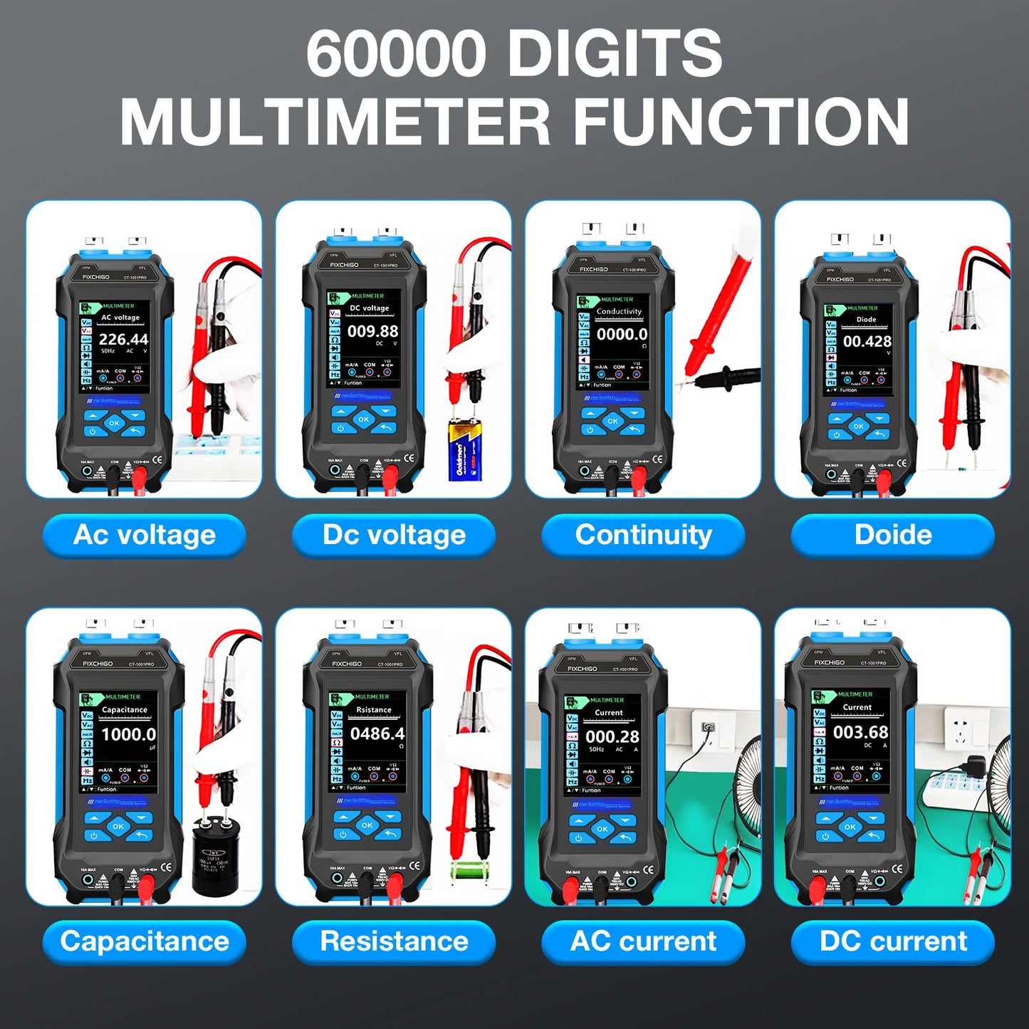 Network Cable Tester with Multimeter 4 in 1 Fiber Optical Power Meter Visual Fault Locator noise-free LAN Line Tracking
