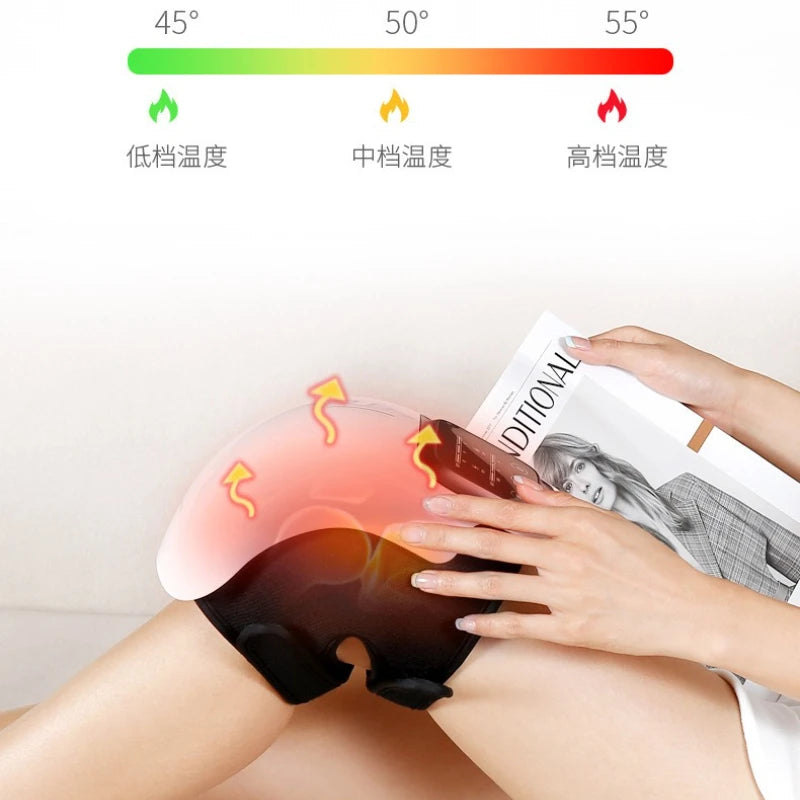 A Set Electric Infrared Heating Massage Knee Pad Wireless Heated Knee Massager Vibration Massage Rehabilitation Leg Pain Relief