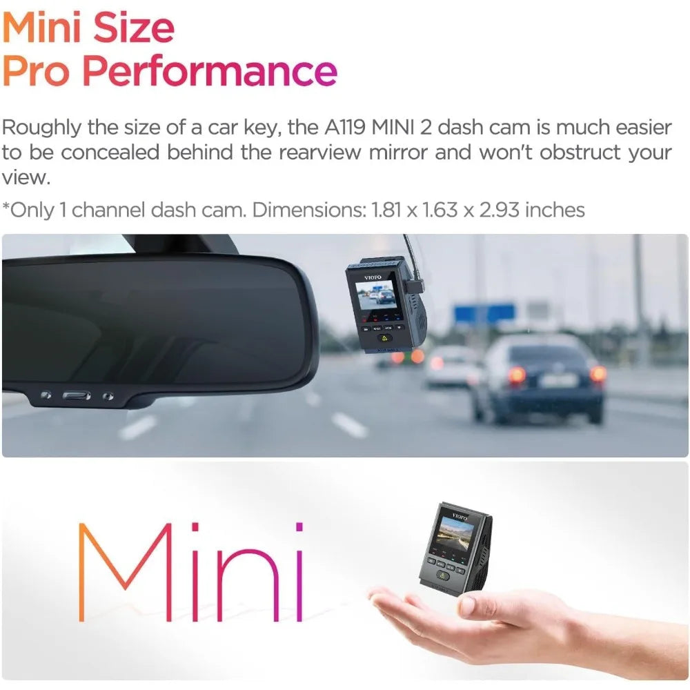 Dash Cam A119 Mini 2, STARVIS 2 Sensor, 2K 60fps/HDR 30fps Voice Control Car Dash Camera with 5GHz Wi-Fi GPS Fast  delivery