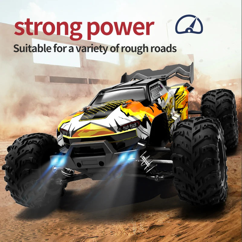 1:16 70KM/H Or 80KM/KBDFA D847 4WD RC Car With LED Remote Control Cars High Speed Drift Monster 4x4 Truck for Kids