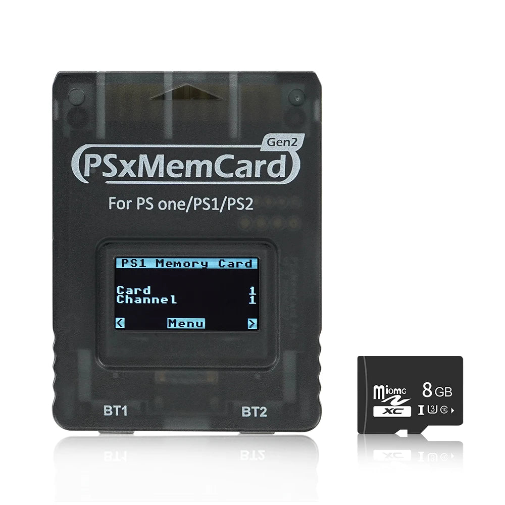 Bitfunx Three Colors PSxMemCard Gen2 Sd2psXtd With MicroSD Card for PlayStation1 PS one Playstation2 Game Consoles