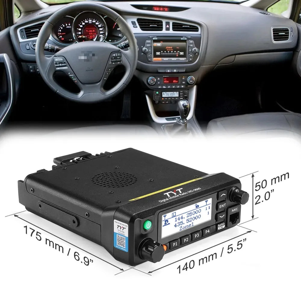 TYT MD-9600 GPS AES256 DMR Digital/Analog Dual Band Mobile Radio 50/45/25W DMR Mobile Transceiver DMR Mobile Walkie Talkie