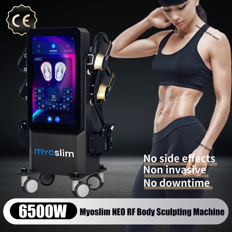 Ultra EMS Body Sculpting Machine Upgrade 6500W myoslim RF ABS Muscle Stimulator Professional Abdominal Muscle Building Slimming