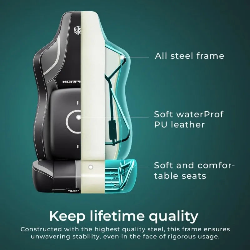 Morphling Ergonomic Gaming Chair,Adjustable Office Computer Chair with Dynamic Lumbar Support and Thicken Seat,Enlarge