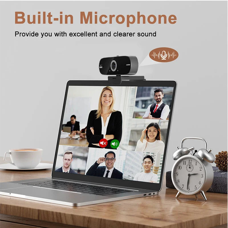 4K USB Webcam PC Computer Mini Small Camera Live Streaming Web Camera UHD Windows Photographic Cam Recorder Laptop Desktop