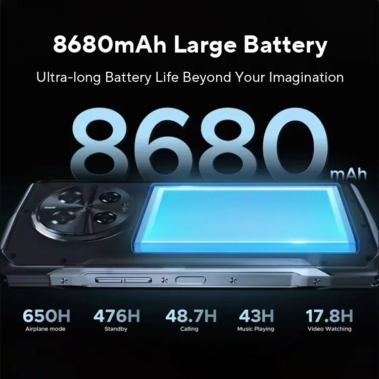World Premiere DOOGEE V40 Pro 5G Rugged Phone 6.78" 16GB+512GB Gaming Phones Dimensity 7300 200MP AI Camera 8680mAh Android 14