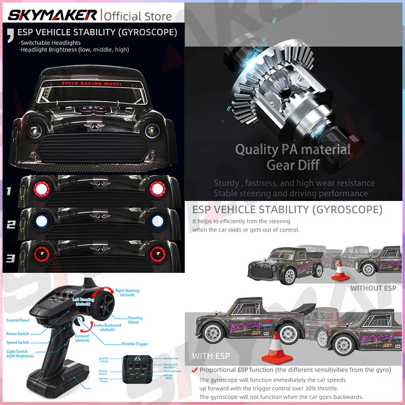 SG1607 SG1605 SG1606 UD1607 UD1608 Pro 1/16 RC Car High Speed 2.4G Brushless 4WD Drift Remote Control Racing Car toys For Boys