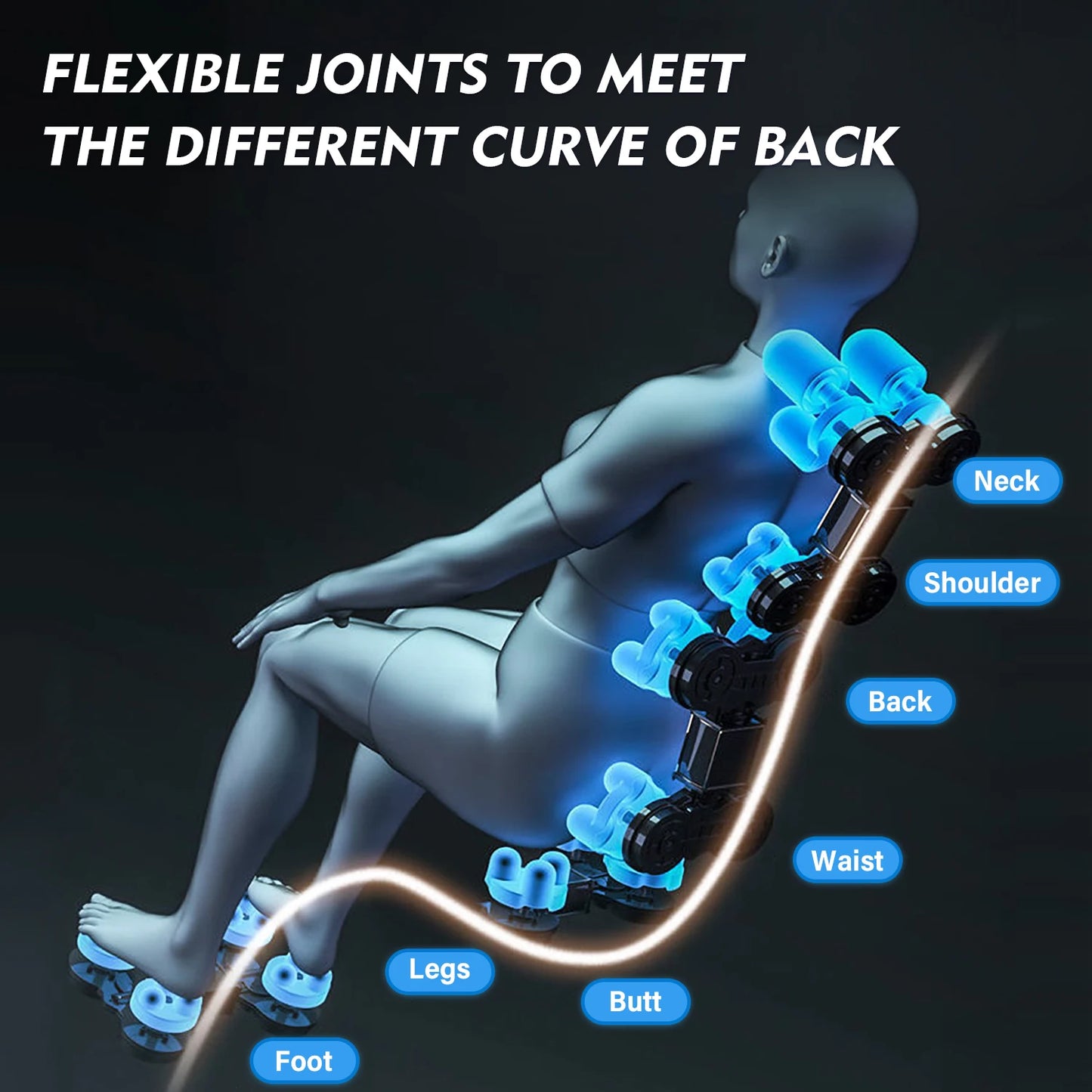 massage chair 4d zero gravity Automatic Heating Massage Chair Bluetooth Music  with Airbag Reclining Shiatsu Massage Chair