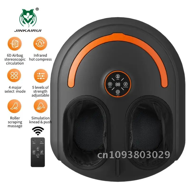 Multifunctional Electric Machine Massager Foot With Remote Control Gift Airbag Kneading Shiatsu Warm Roller Relaxation Compress
