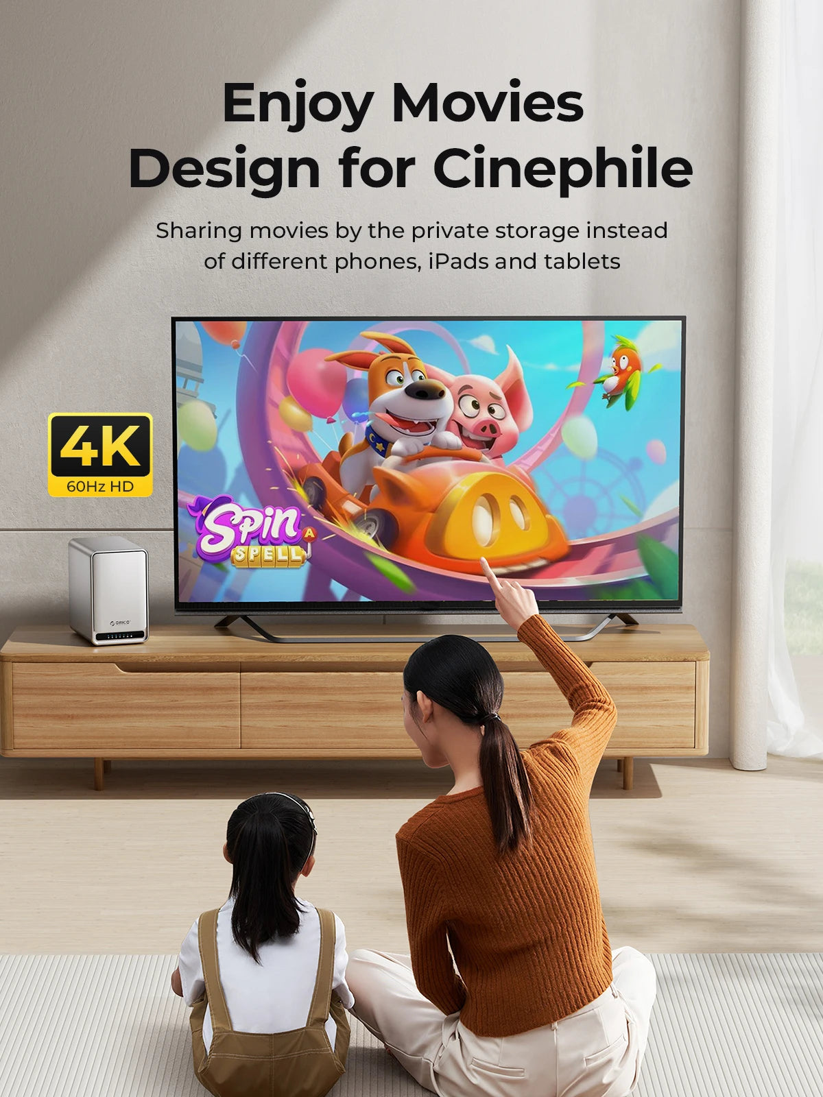 ORICO Personal Network Attached Storage Support Remote Access Share Data Intelligent Classification Automatic Backup 2/5-bay