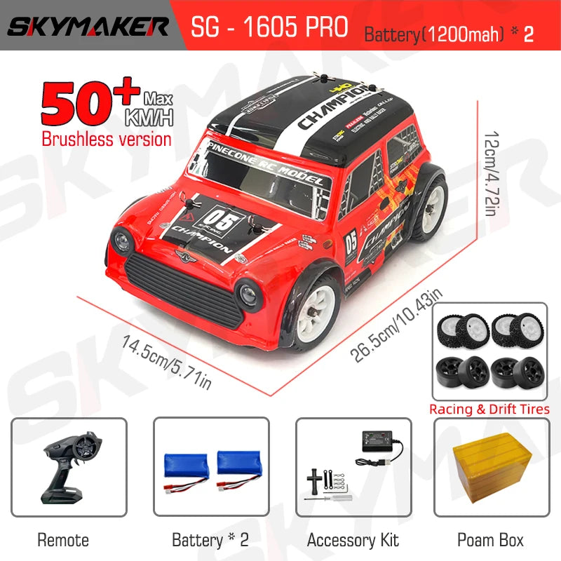 SG1607 SG1605 SG1606 UD1607 UD1608 Pro 1/16 RC Car High Speed 2.4G Brushless 4WD Drift Remote Control Racing Car toys For Boys