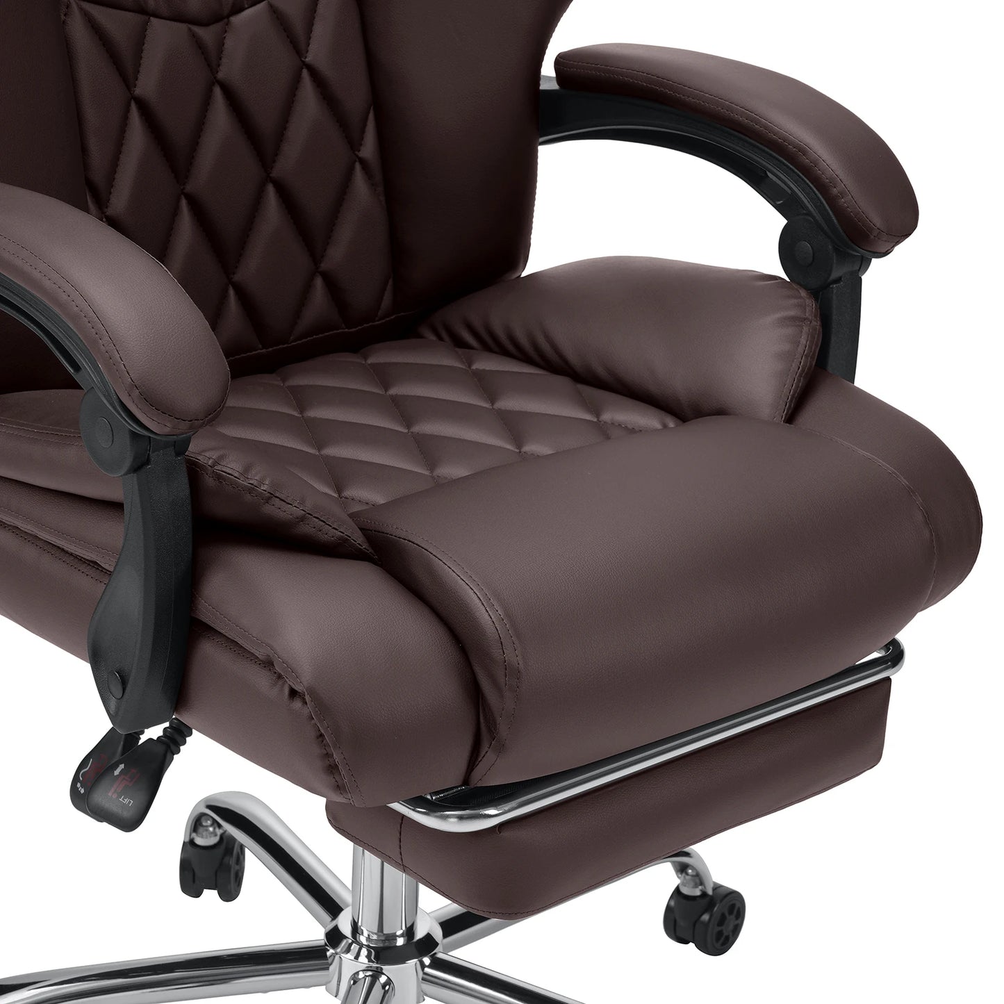 Stylish Office Chair Ergonomic with Whees Footrest Spring Cushion Height Armrests Adjustable Computer Gaming Gaming Chair Sofa