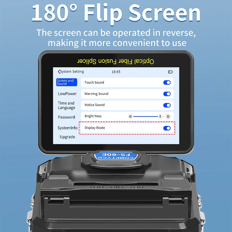COMPTYCO FS-60E Optical Fiber Fusion Splicer SM MM 10 Languages Touch Screen Fiber Optic Core Welding Machine Built in VFL OPM