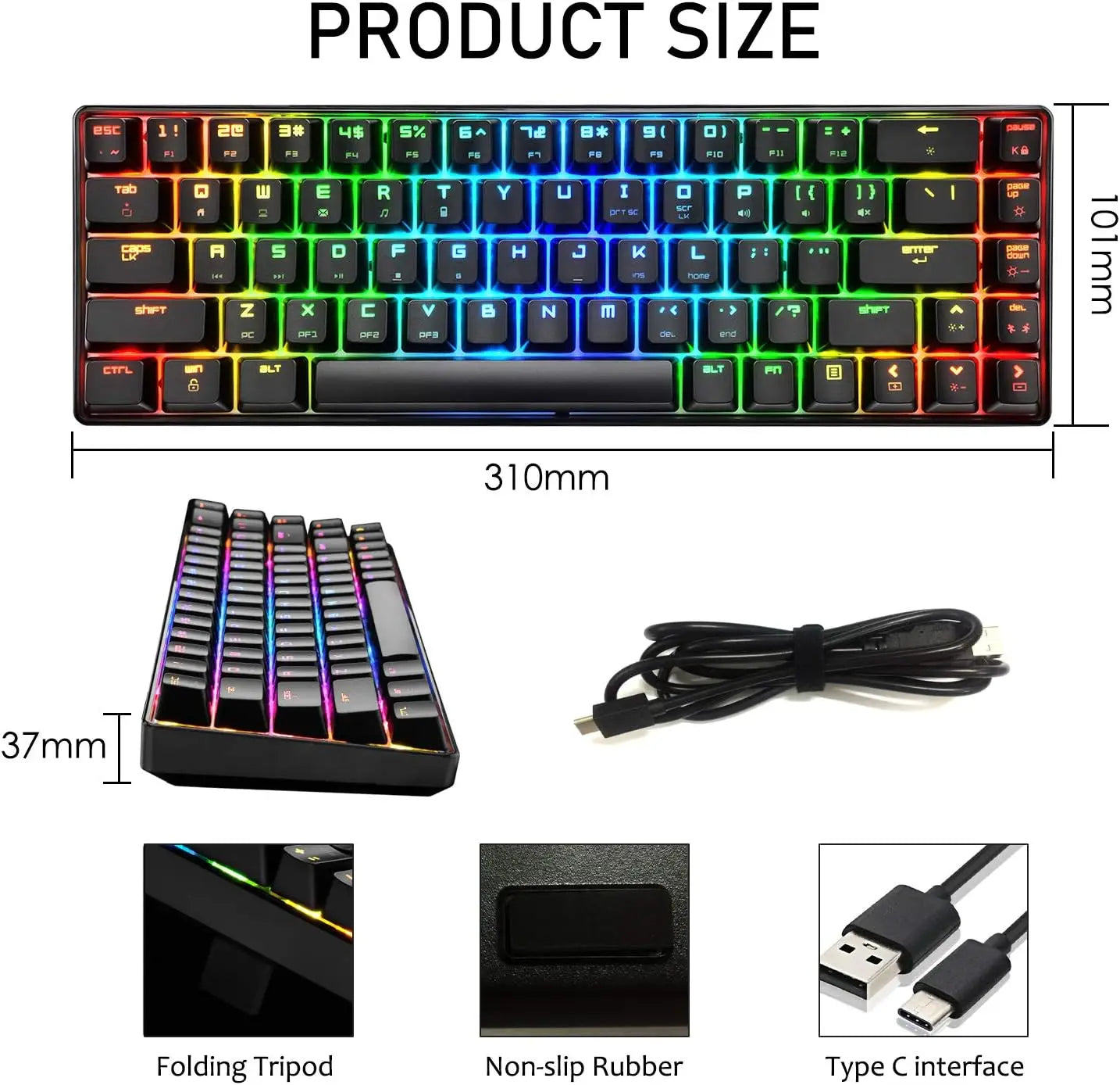 MAMBASNAKE x ZIYOULANG MK14 Wired Gaming Keyboard  Buy 2 get 1 free total 3!!!