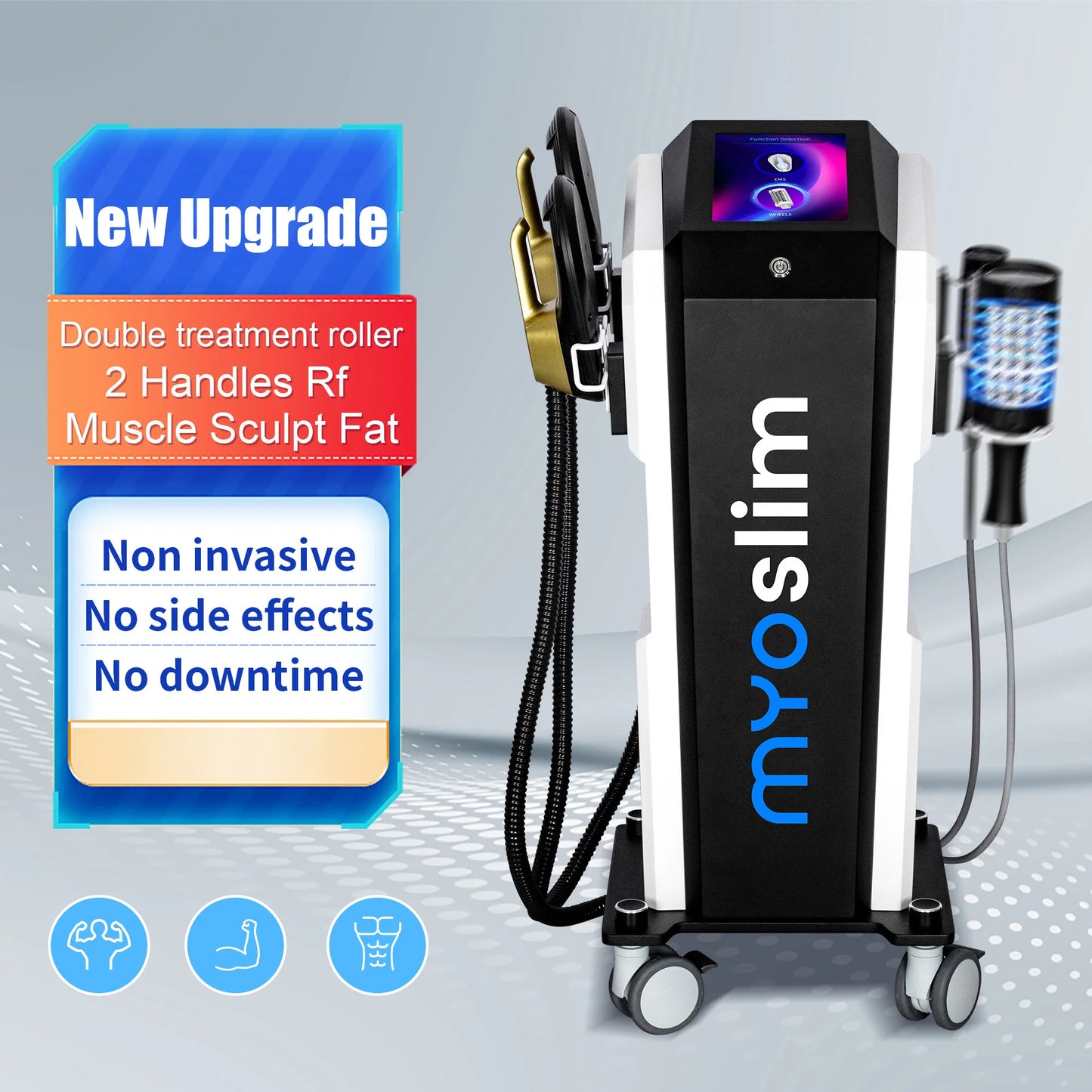 MYOSILM Lnner Ball Roller Machine 6500W Neo Rf Microcourants Roller Massage Body Cellulite Device