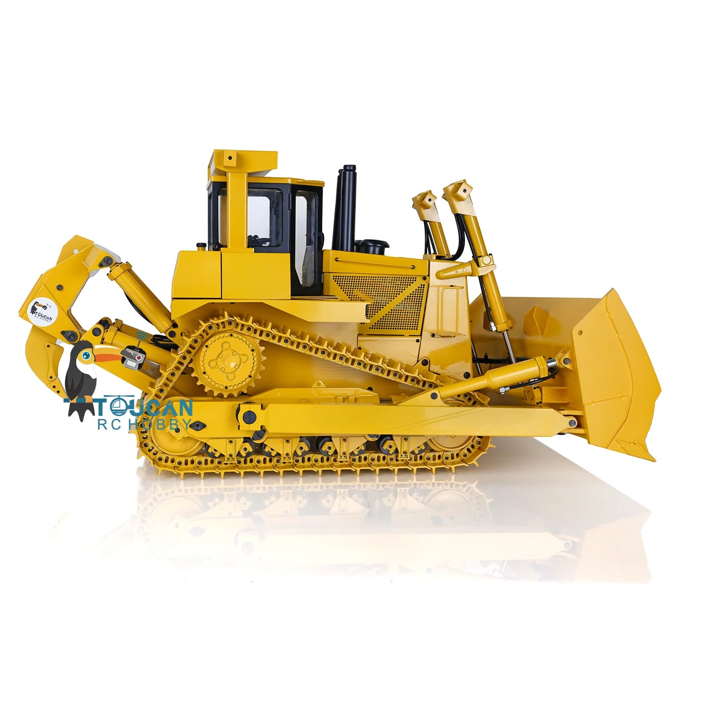 1/14 DXR2 Metal RC Hydraulic Bulldozer with Sound Module Remote Control Construction Vehicle Model Toy for Adults Kids