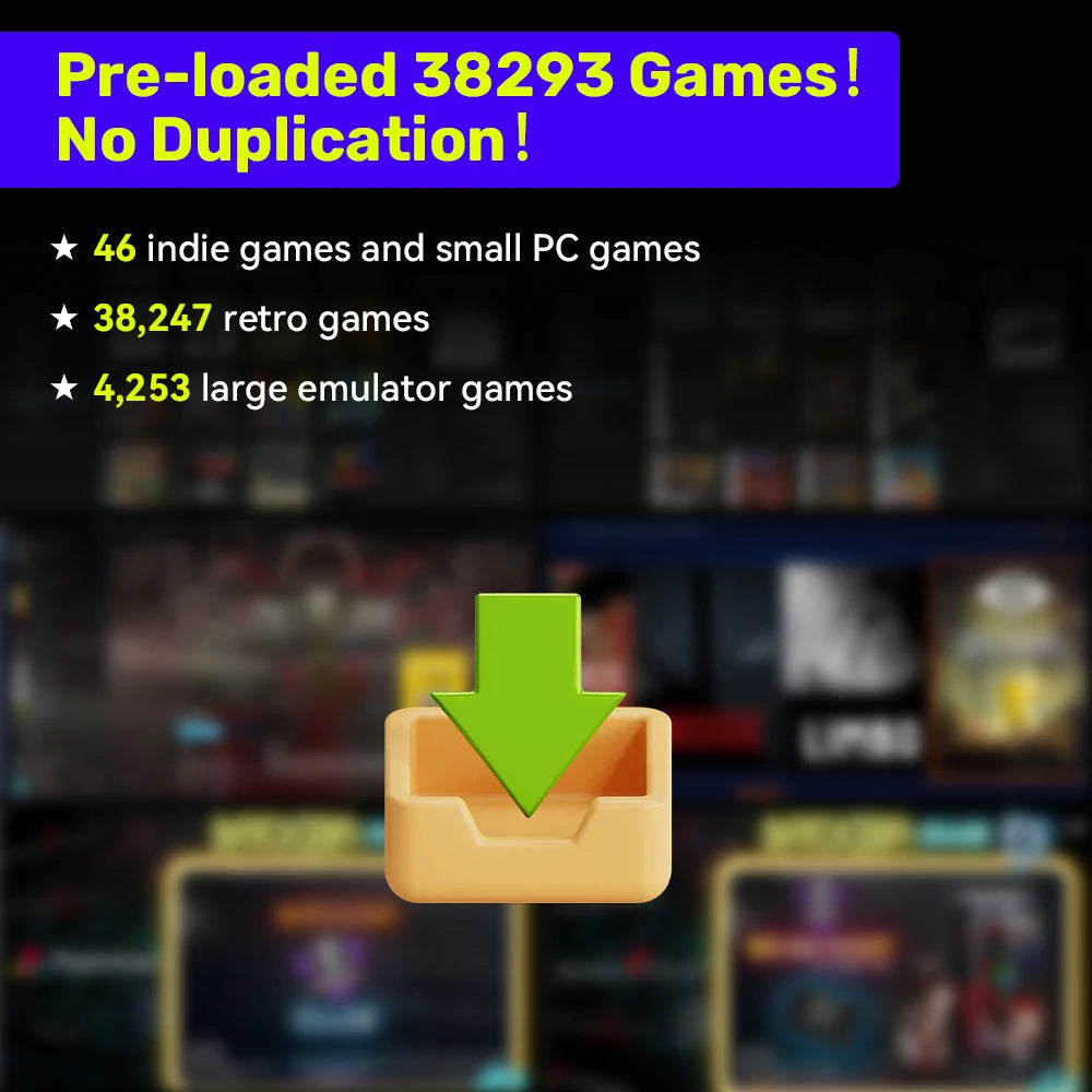 Hyper Base MIX 500G Retro Gaming Hard Drive Disk Game Console for PS3/PS2/SWITCH/XBOX/PS1/N64/DC/WII/WIIU 38293 Games for WIN PC