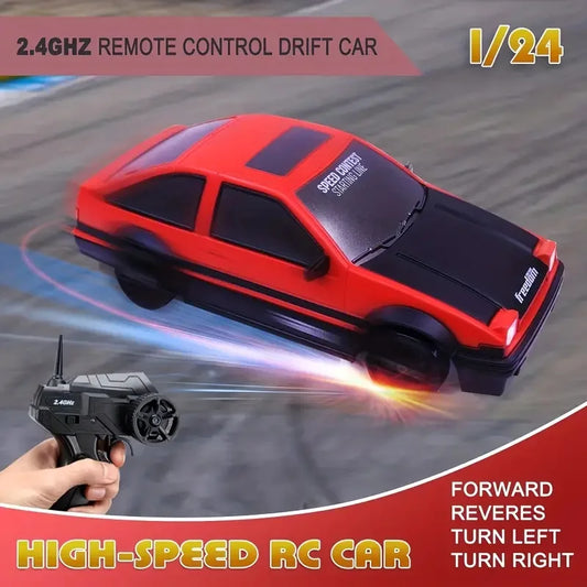 Remote Control Car, Drift Stunt Car With LED Light Glow, 14KM/ H High Speed, RC Car With Rechargeable Battery, Toy Car