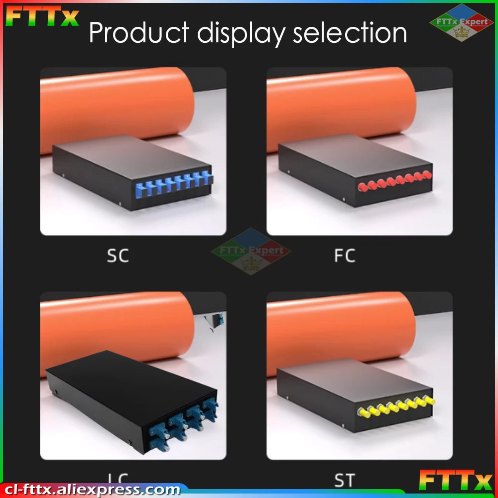 8 Port  Fiber Terminal Box 1PC UPC with SC FC LC ST Pigtail Single Mode Optical Patch Panel Desktop Distributor