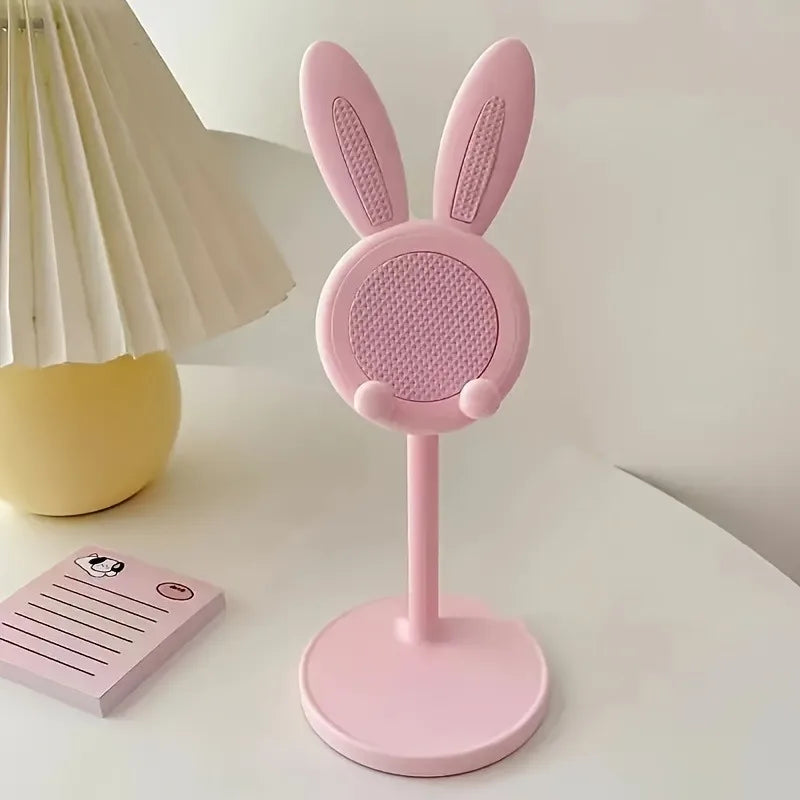 Rabbit Phone Stand – Plastic, Hands-Free, Universal for Phones & Tablets, Room Decor