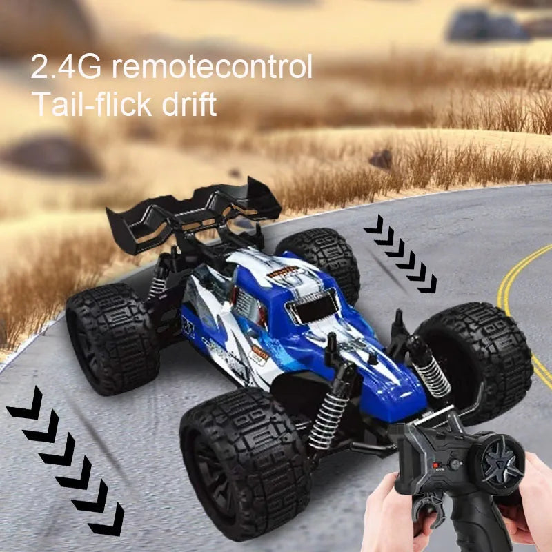 Brand-new dual-shell illuminated off-road remote control car, four-wheel drive high-performance toy car with cool lights, suitab