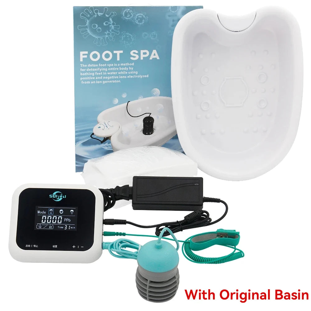 Electric Ionic Foot Detox Machine Foot Spa Plantar Cell Ionic Spa Arrays Aqua Health Therapy Footbath Spa for Foot Massage Relax