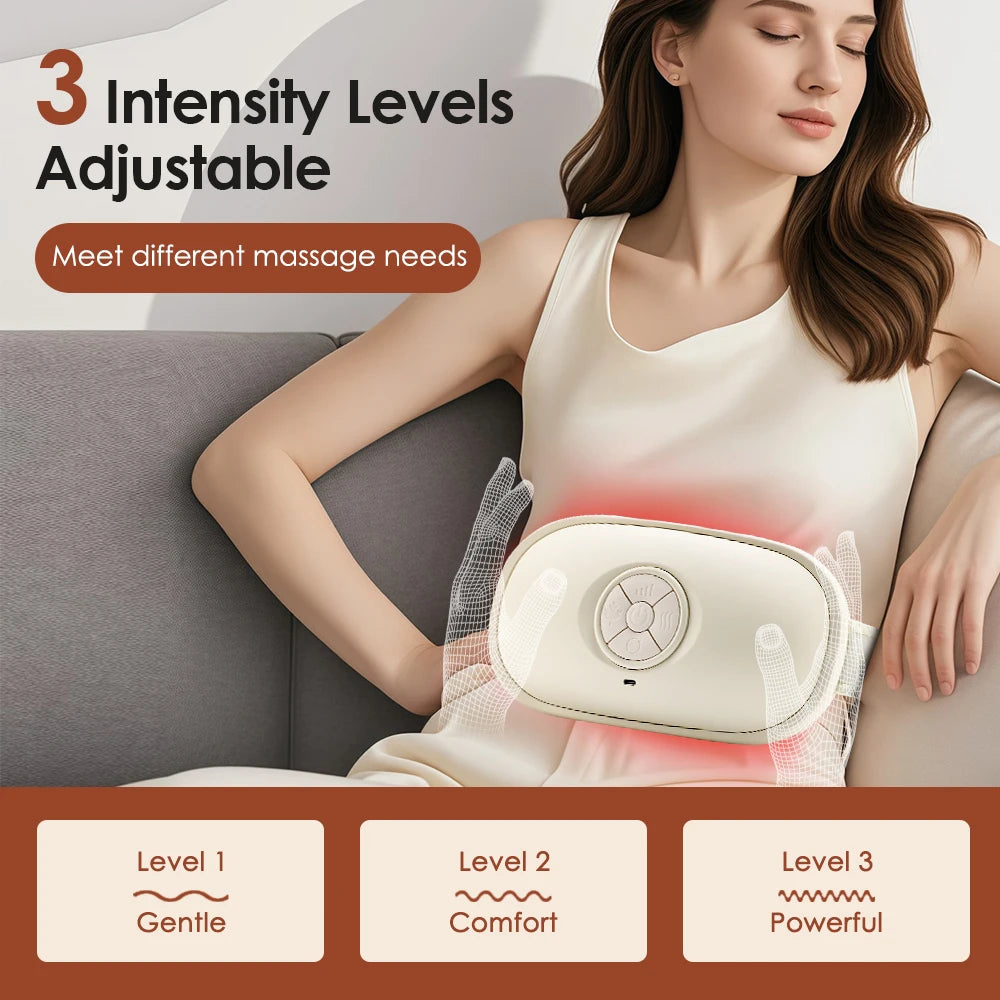 Red Light Electric Slimming Belt - Abdominal Belly Slimming Massager Fat Burning Beauty Health Machine for Home Use