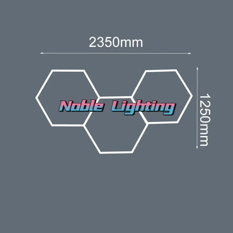 1-5PCS Honeycomb Led Light Garage Light Hexagon Led Lamp Led Tube Ceiling Lighting for Auto Car Body Repair Workshop Customized