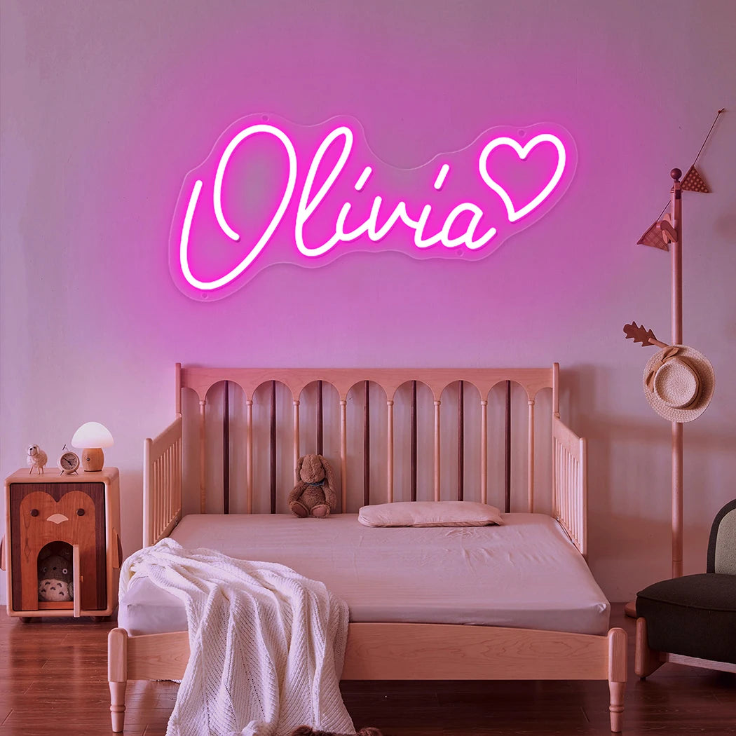 Custom Name Neon Sign Baby Birthday Party Gift Kid Room Home Wall Decor Led Name Sign Dorm Room Decor Personalized Gifts Light