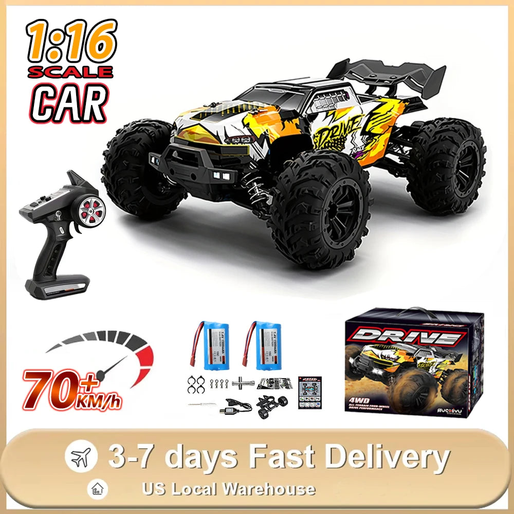 1/16 RC Car 4x4 Remote Control Cart 16101PRO/16102PRO Brushless 70KM/H 2.4G Electric High Speed Off-Road Drift Toys for Children