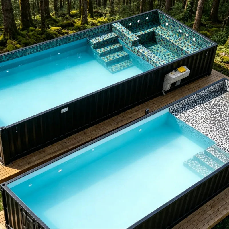 Customized Backyard Container Pool Modular Expandable Type Above Ground Family Pool Suitable Pool Party