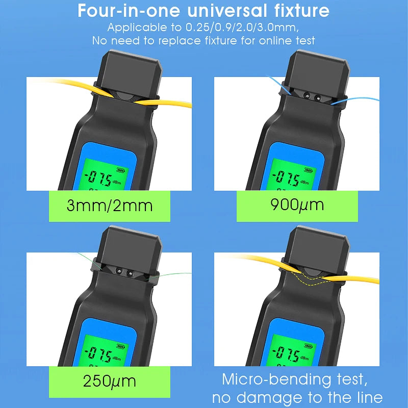 Optical Fiber Identifier (Built in 10mW Visual fault locator and LED Lighting) Live Fiber Identifier Detector Fiber Tester