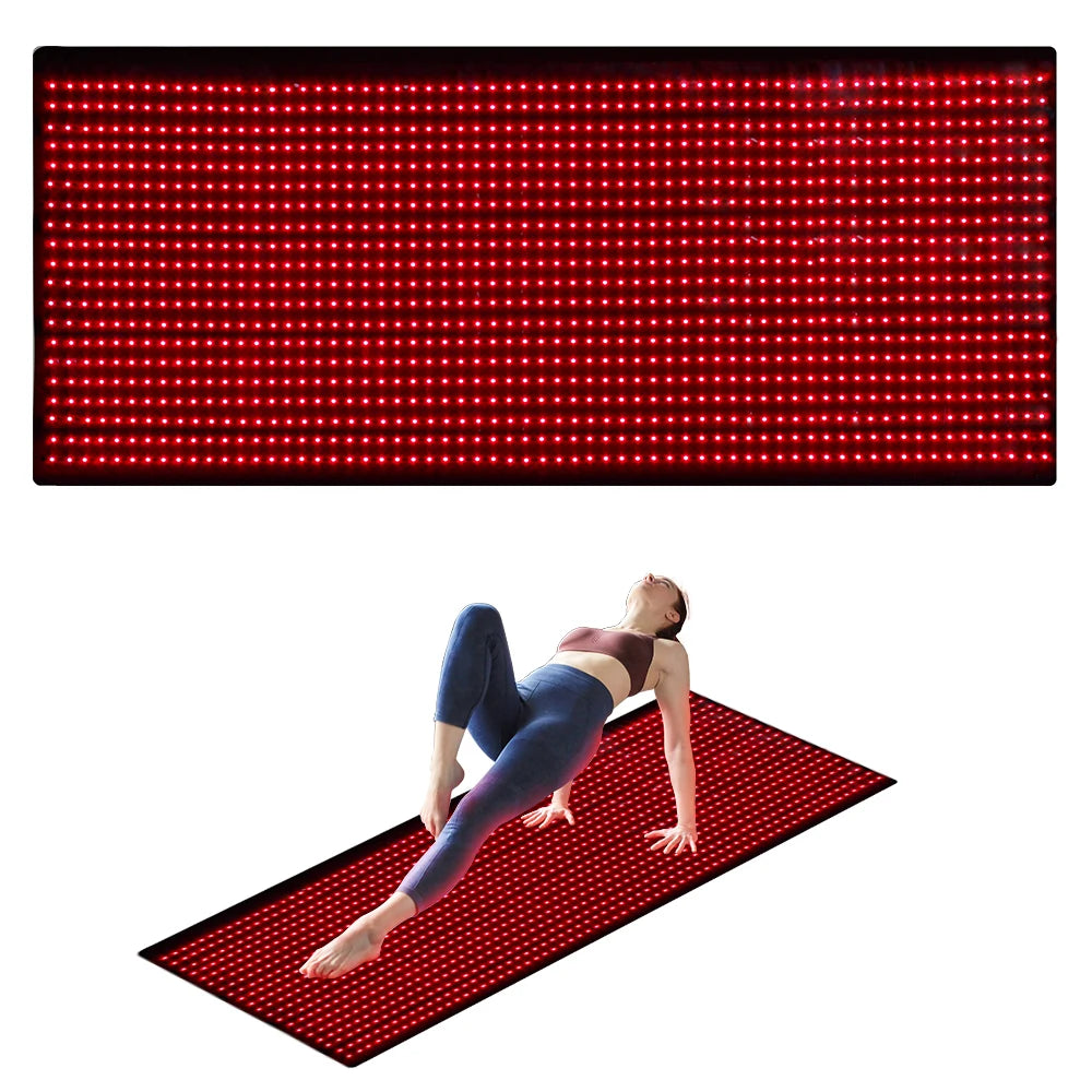 Full Body Red Light Mat 71"x 31" Red Light Blanket 1280 LEDs Red Near Infrared 660nm 850nm Full Body Pad for Body Pain Relief